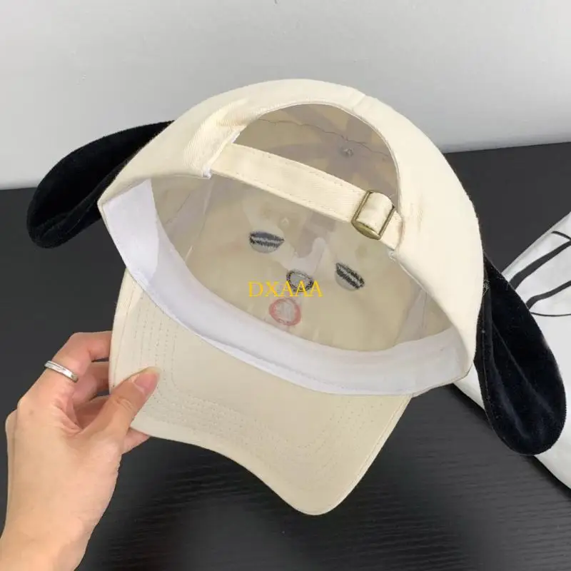 DXAA Stylish Dog Ear Baseball Hat Soft Polyester Adjustable Strap Earbuds Storage For Sports Travel And Casual Wear