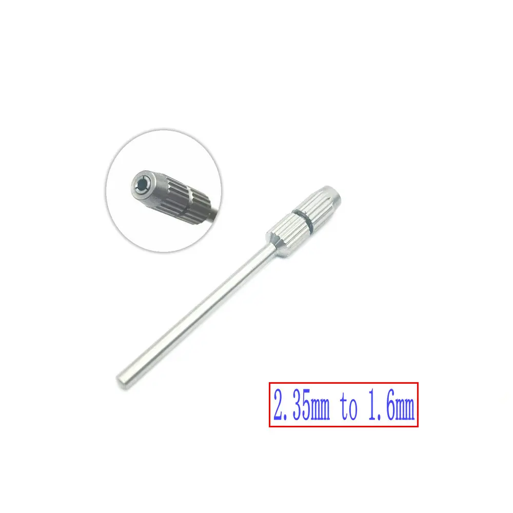 1Pc Dental Drill Bur Adapter Converter 2.35mm To 1.6mm / 2.35mm To 3mm Shank Polisher Dental Adaptor