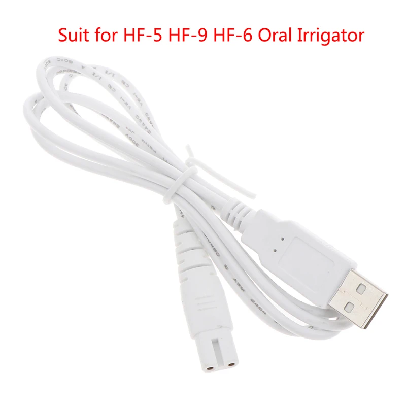 Cable de carga USB de 1 piezas para irrigador Oral, accesorio de hilo dental de agua, para HF-5, HF-9, HF-6