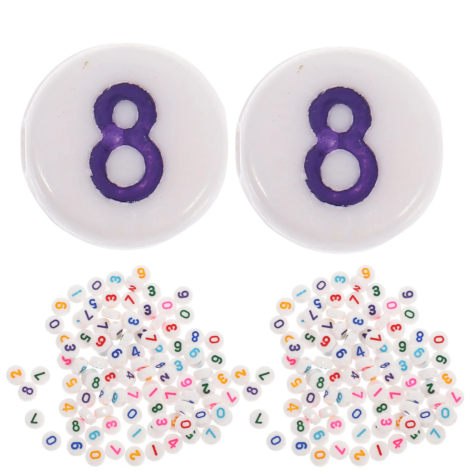 

100Pcs DIY Acrylic Number Beads Loose Beads for Bracelet Making Jewelry Handmade Crafts Accessories Acrylic Bracelet Bead