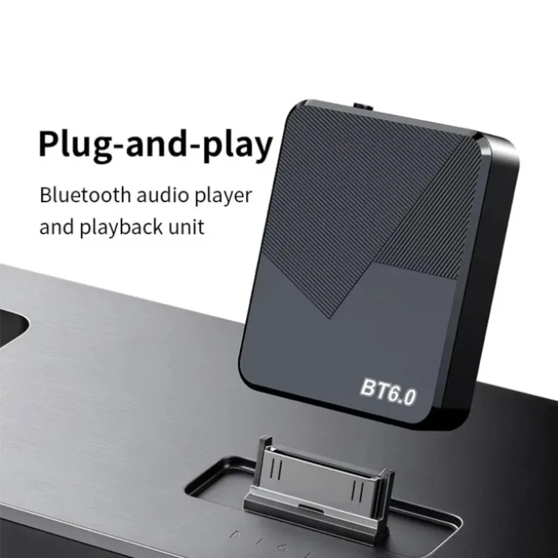 Bluetooth Audio Adapter BT6.0 Dual Audio Output 30Pin + 3.5mm AUX Wireless Music Receiver Upgrade Old Wired Speaker To Bluetooth