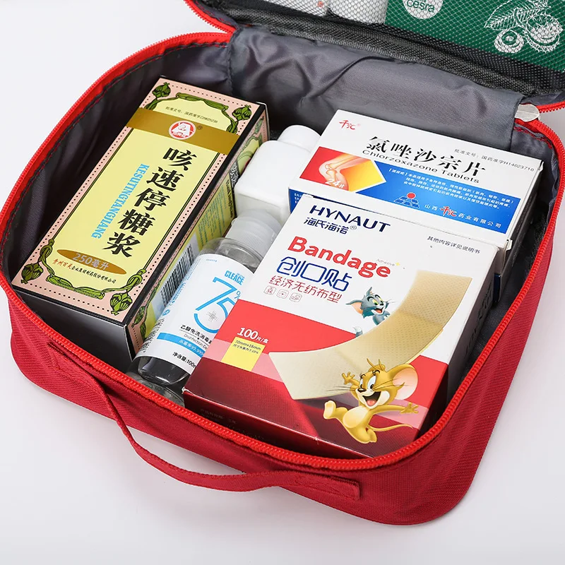 Kotak P3K Portabel Kapasitas Besar - Tas Pertolongan Pertama untuk Perjalanan & Rumah dengan Penyimpanan untuk Obat-obatan & Pencegahan Epidemi