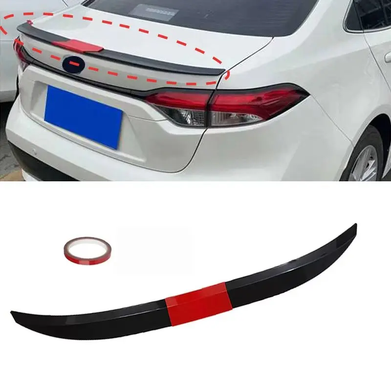 Dreiteiliger universeller Heckspoiler ohne Bohren, Kohlefaser-Optik, Kofferraumspoiler, sportliche Modifikation, Upgrade-Zubehör für die Fahrzeugkarosserie – Detail 11