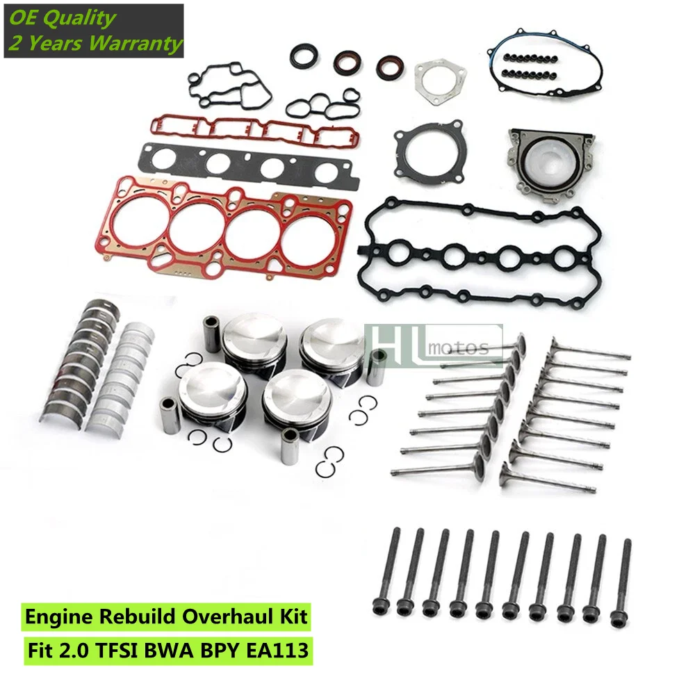 2 años de garantía 2.0TFSI AXX BWA BPY EA113 Kit de reparación de revisión y reconstrucción de motor 06D107066C para Audi A4 A6 TT VW EOS GTI GLI