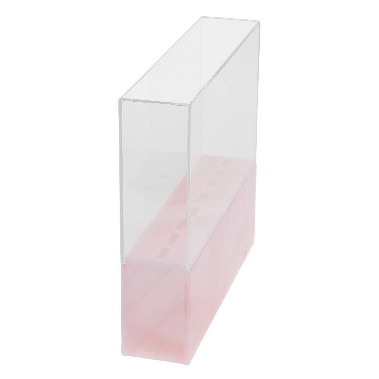 Portaoggetti per pinzette a 8 fori, in marmo bianco, acrilico, per estensioni delle ciglia, supporto per display, scaffale per pennelli per trucco, organizer durevole