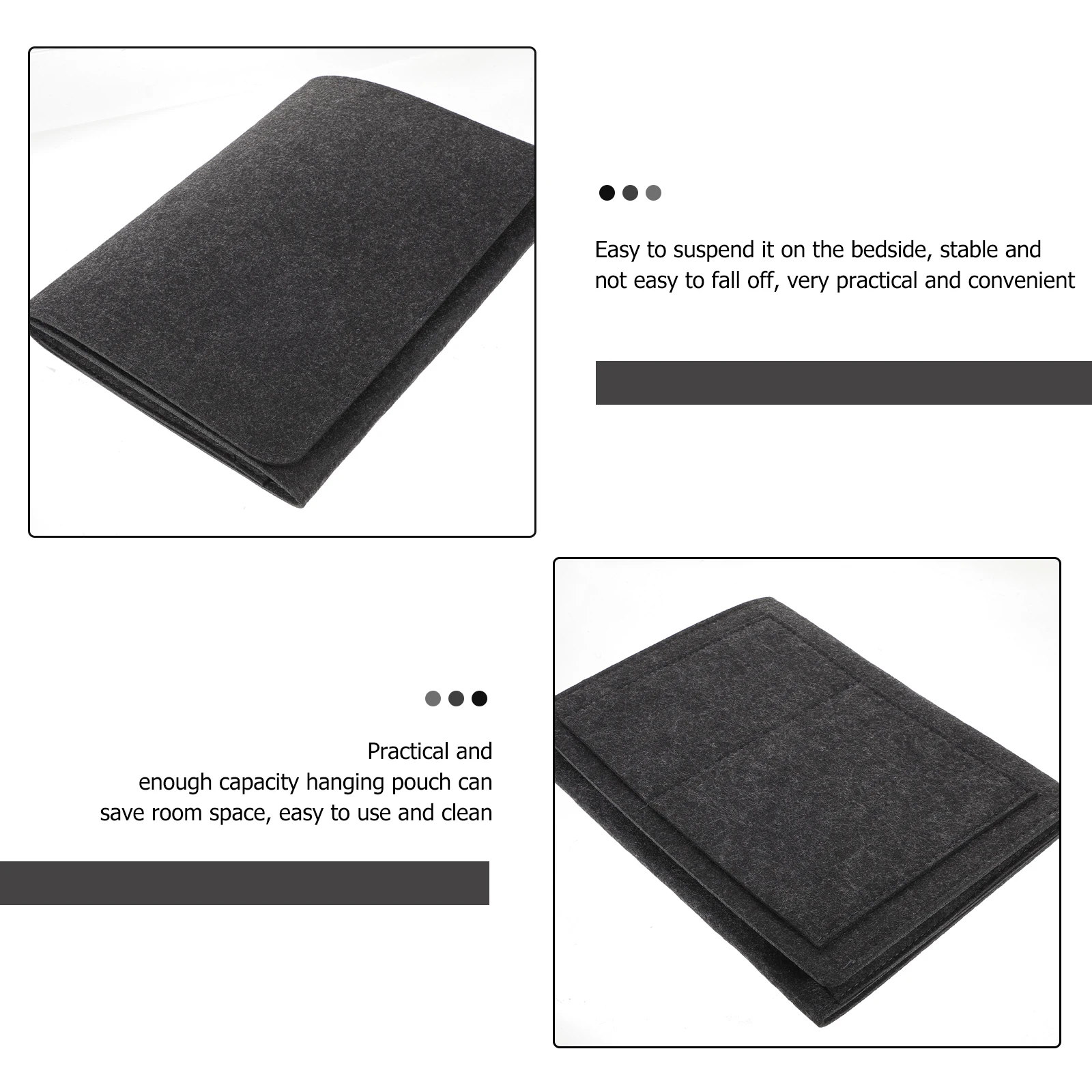 

Bedside Storage Bag Dorm Room Hanging Over-the-door Household Pockets Felt Organiser Bedroom Bags