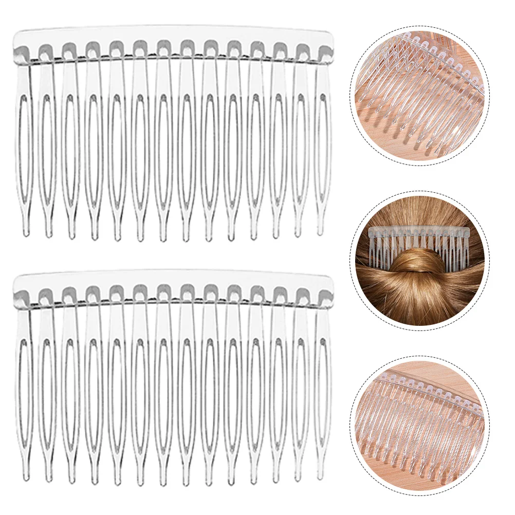 

20 pcs Clear Comb 14 Teeth Transparent Wedding Bridal Hair Accessories For Women Fine Hair Plastic Comb Party Photo