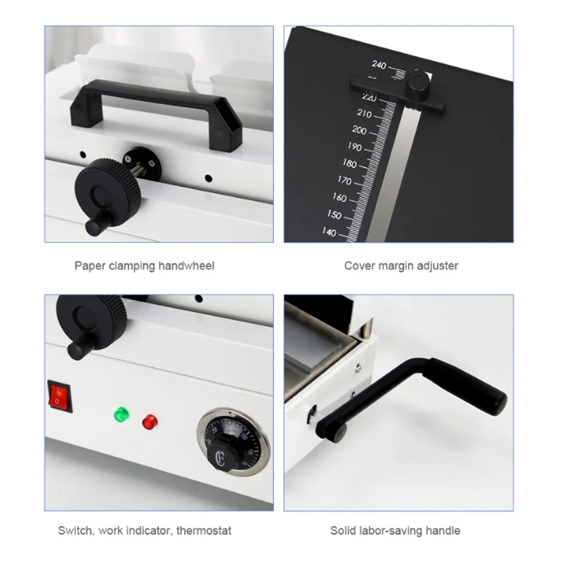 A4 Glue Binding Machine Hot Melt Glue particles Wireless Glue Binding Machine punch Automatic Office Binding Machine 220V