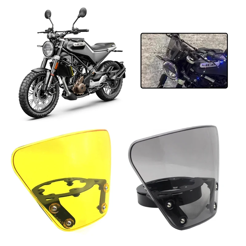 

For Husqvarna Svartoilen 401 250 Vitpilen 401 250 2018-2023 Motorcycle Accessories Windshield Viser Visor Deflector WindScreen