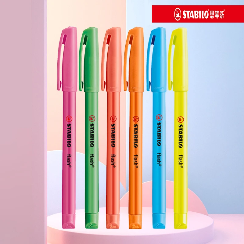 stabilo highlighter estudante livro fluorescente marcadores marcadores marcadores canetas marcador de arte artigos de papelaria kawaii material escolar pecas novo 01