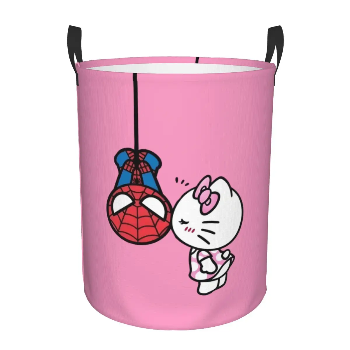 Cesta de lavandería personalizada de Hello Kitty, contenedor de almacenamiento de ropa grande plegable, cesto para bebé con personaje de dibujos animados