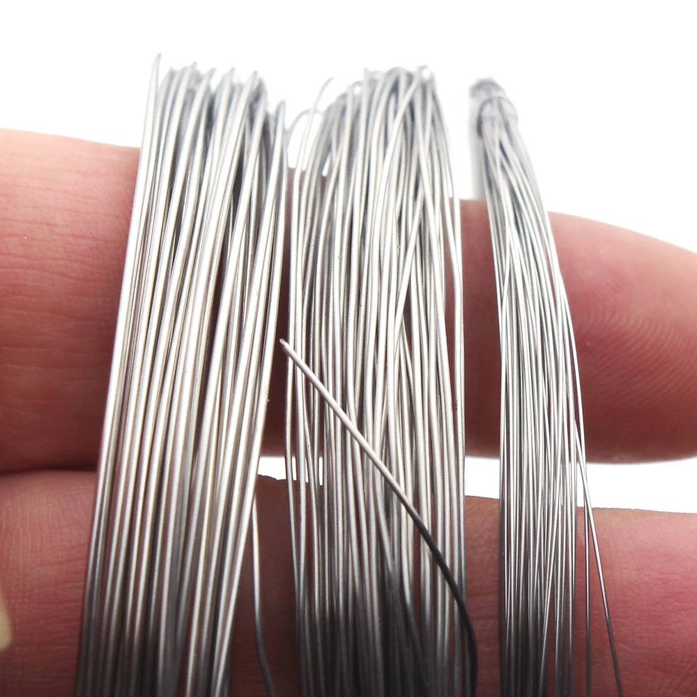 10Meters 0.2-2mm 304 Stainless Steel Soft Wire Single Wire Necklace Beading Wire DIY Craft Jewelry Making Finding Accessoires