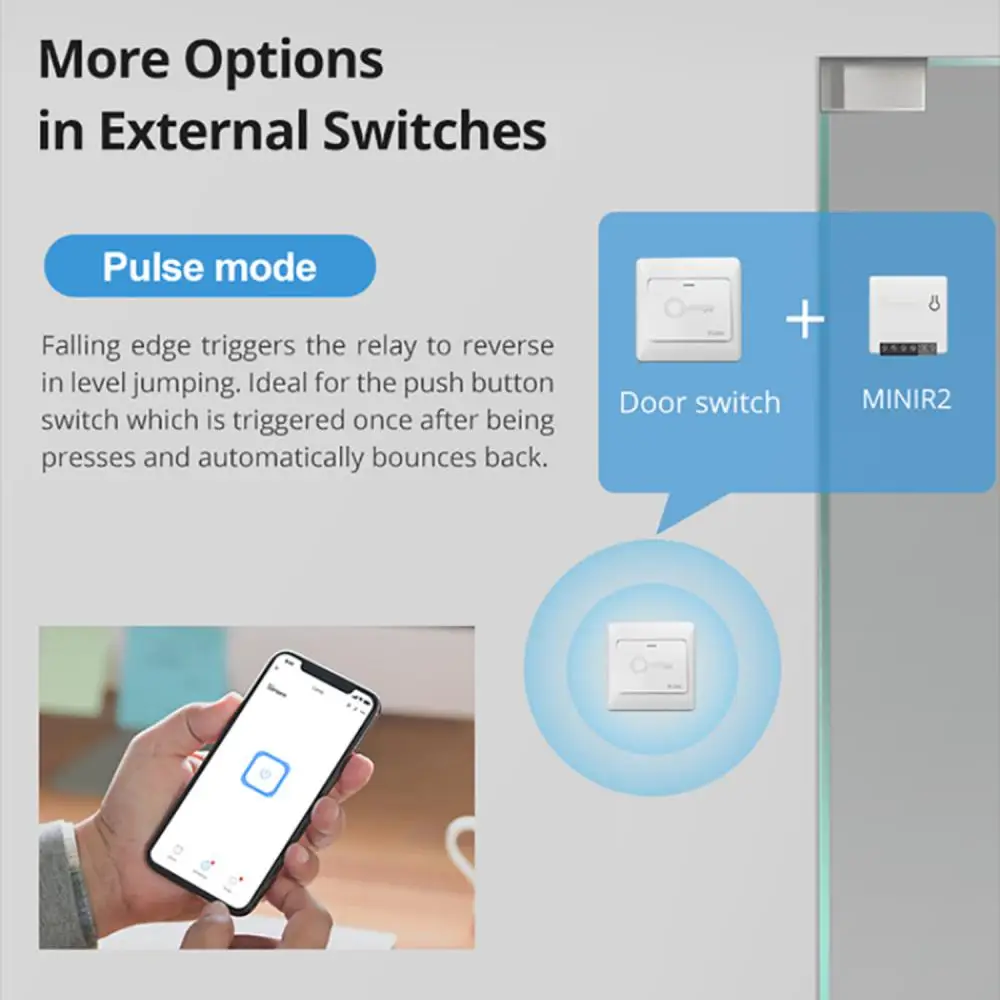 SONOFF MINIR2 Two Way Switch Mini Wifi Smart Home Swcith Wireless Remote Control Switch Works with eWelink Alexa Google Home