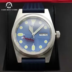 38mm Men's NH36 Automatic Mechanical Watch Stainless Steel Waterproof Case Silicone Strap Casual Fashion Watch