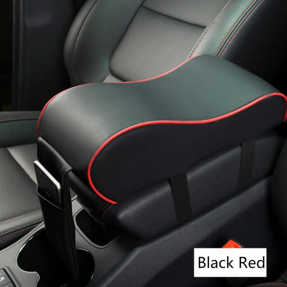 Juste de coussin en cuir souple pour accoudoir central de voiture, coussin en polymère noir, protection de véhicule, boîte de siège, console