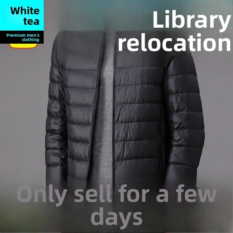 

Men's Winter Lightweight down Cotton Jaet ort Sle Stand Collar Warm Top Dad Casual Faion Thiened Silk Cotton Coat