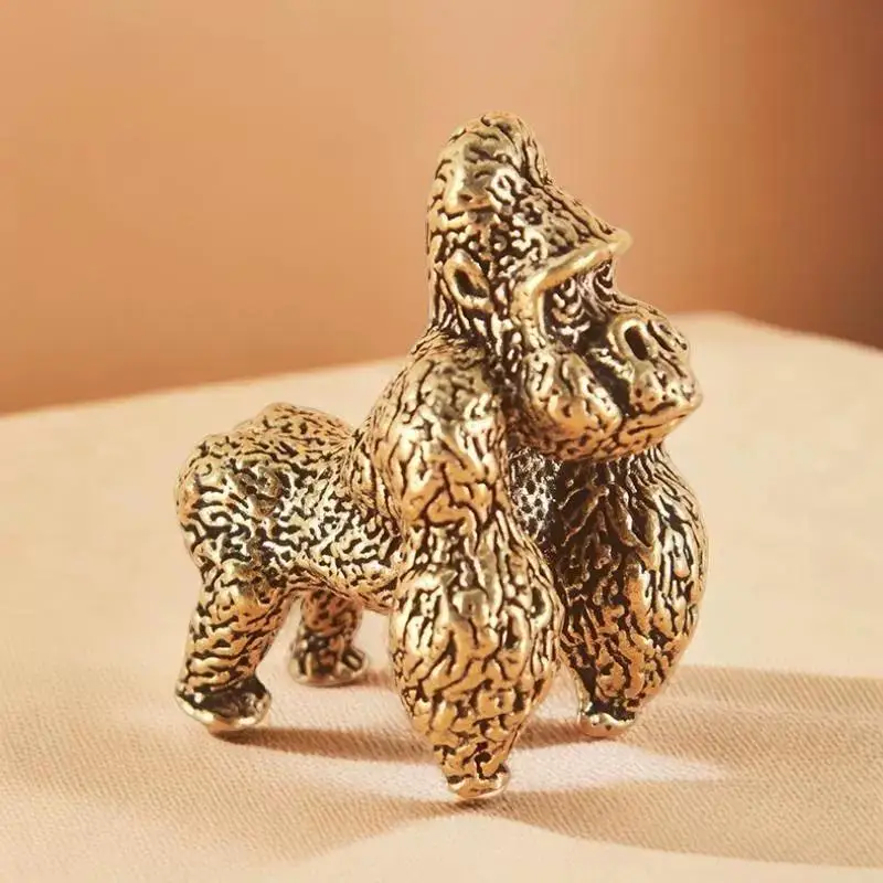 Antique-style Gorilla Tea Table Tea Pet Office Desktop Animal Decorative Figurine Electroplating Process