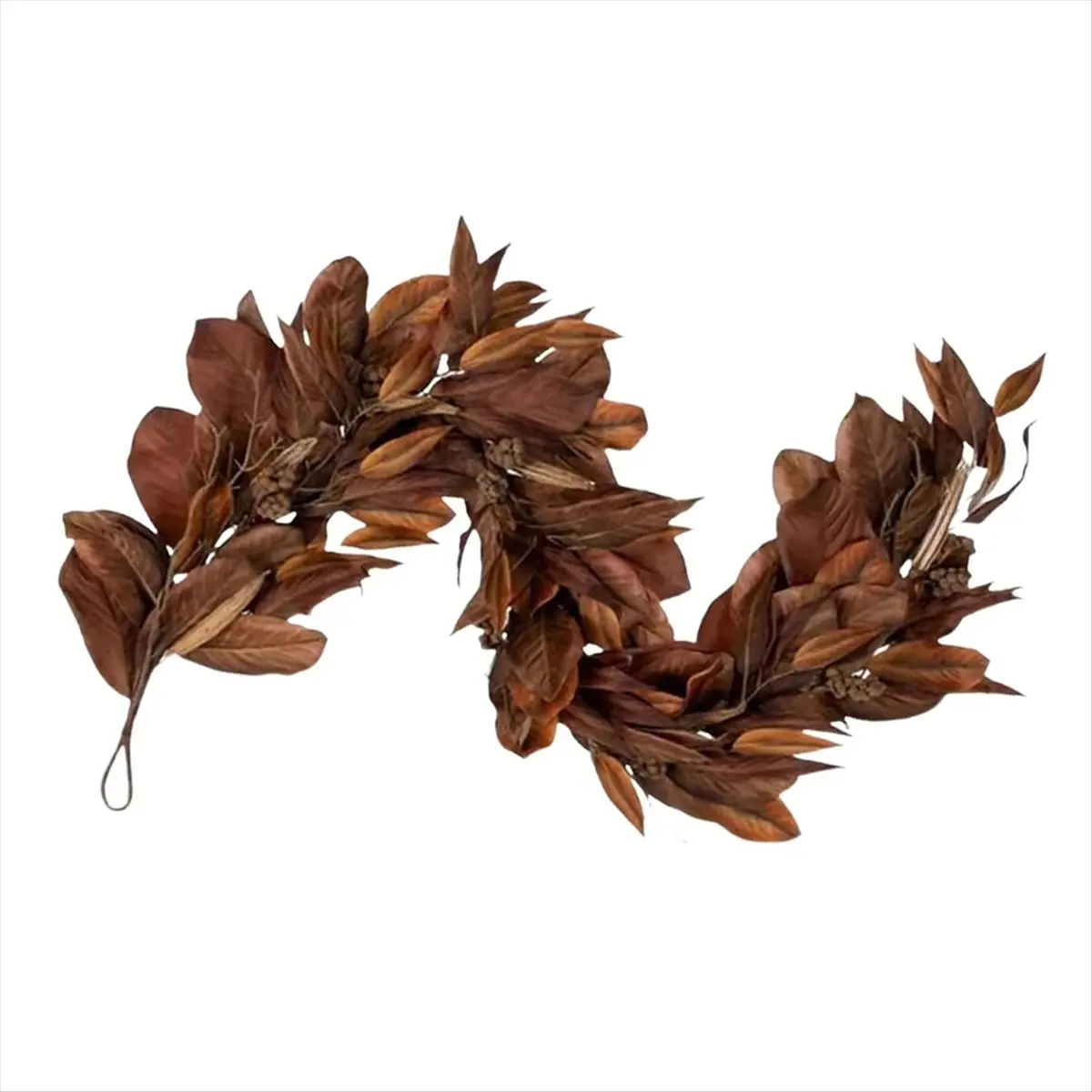 New Fall Magnolia Leaves Garland 6Ft Artificial HolidayWreath Magnolia Leaves Pine Cones Garland for Harvest Kitchen Window