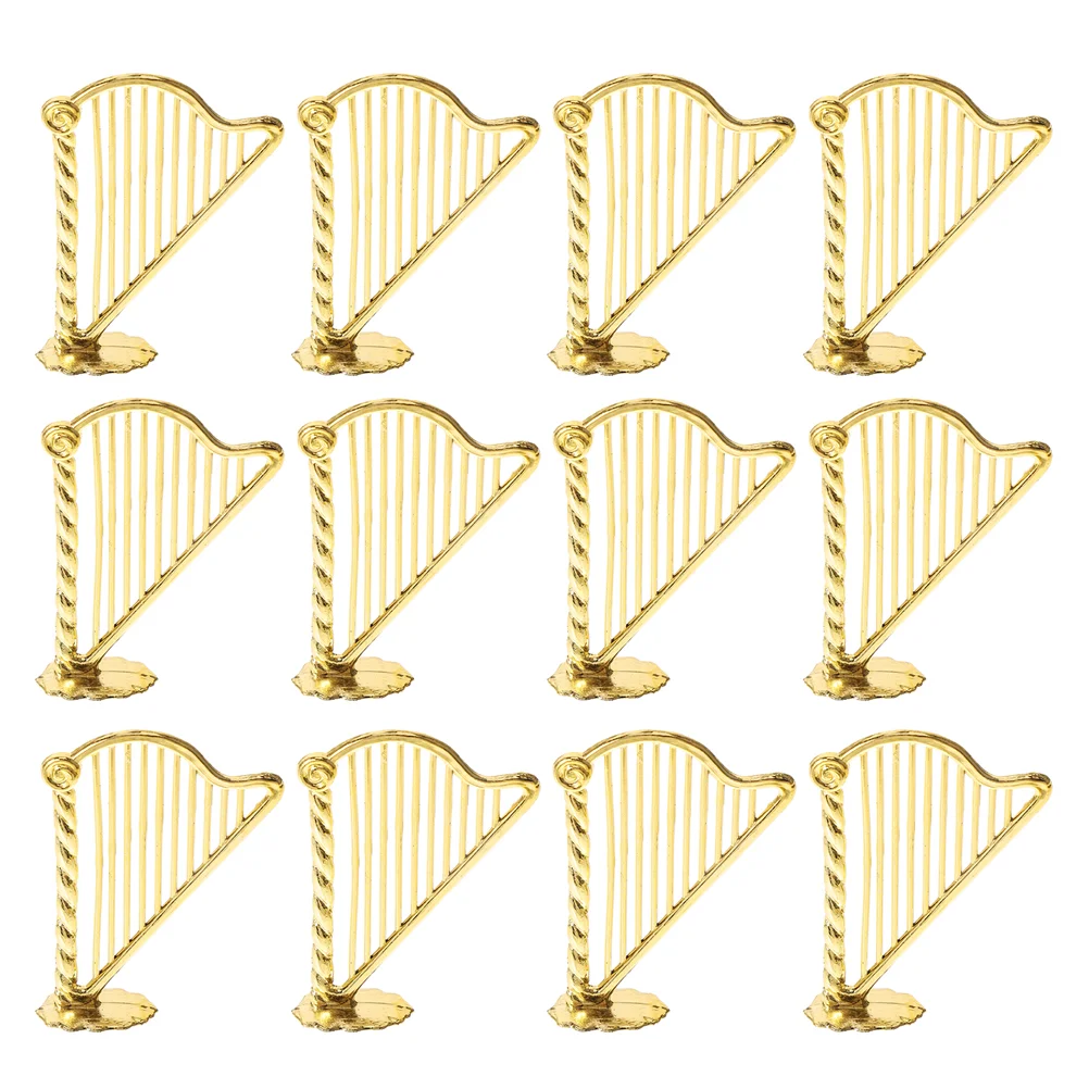 

20 Pcs Lyre Pendant Harp Decor Necklace for Jewelry Making Plastic Charm Pendants Earrings Alloy Mini