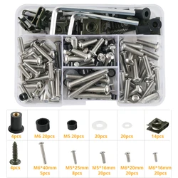 177pcs Motorcycle Steel Fairing Bolts Kit for Honda CBR600 F F2 F3 F4 F4i CBR600RR CBR900RR CBR929RR CBR954RR Bodywork Screws