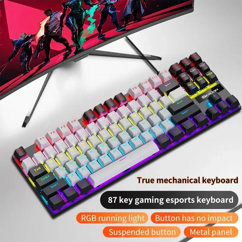 

Wired Mechanical Keyboard 20 Kinds of Colorful Lighting Gaming and Office For Microsoft Windows and System