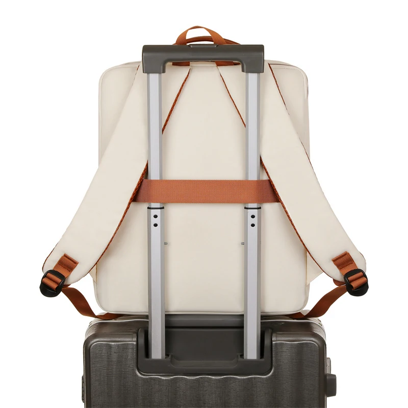 حقيبة ظهر للأعمال، حقيبة كمبيوتر ذات سعة كبيرة للأولاد والبنات، حقيبة مدرسية بسيطة وخفيفة وغير رسمية للطلاب #4