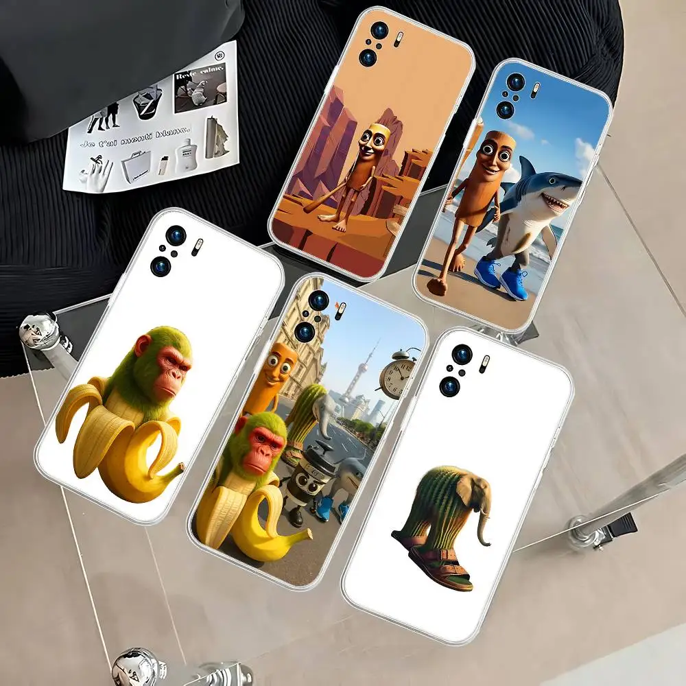 

Tralaleo Tralala Tung Tung Sahur Phone Case For Xiaomi 11 Redmi Note 11 5G 8T 9A 9 10T Note8Pro Note9 12SUltra Transparent Case