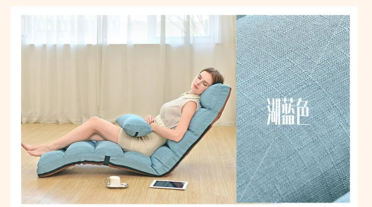 Lazy Sofa Tatami Foldable Single Recliner Creative Leisure Floor Couch Tv Table Home Furniture Nordic Perezous Living Room Chair