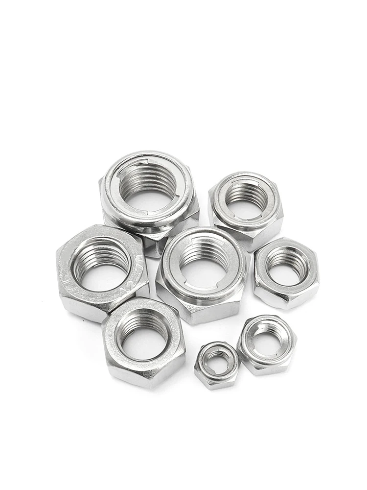 M3 M4 M5 M6 M8 M10 M12 M14 M16 M18 M20 M22 M24 M27 M30 304 A2ステンレス鋼 全金属インサート 六角形 セルフロックナット ロックナット