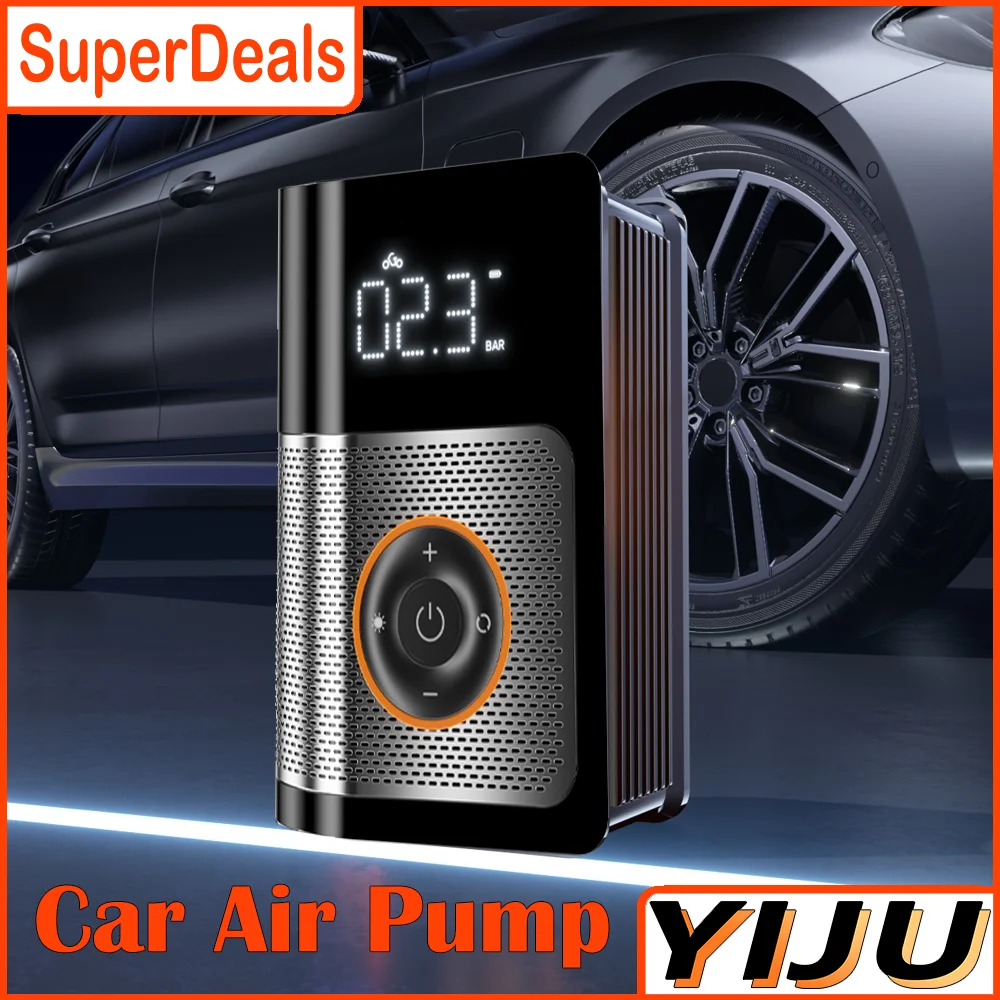 

Ручной воздушный компрессор 120 Вт, беспроводной надувной насос, портативный воздушный насос, цифровой насос для накачивания шин для автомобильных велосипедных шариков