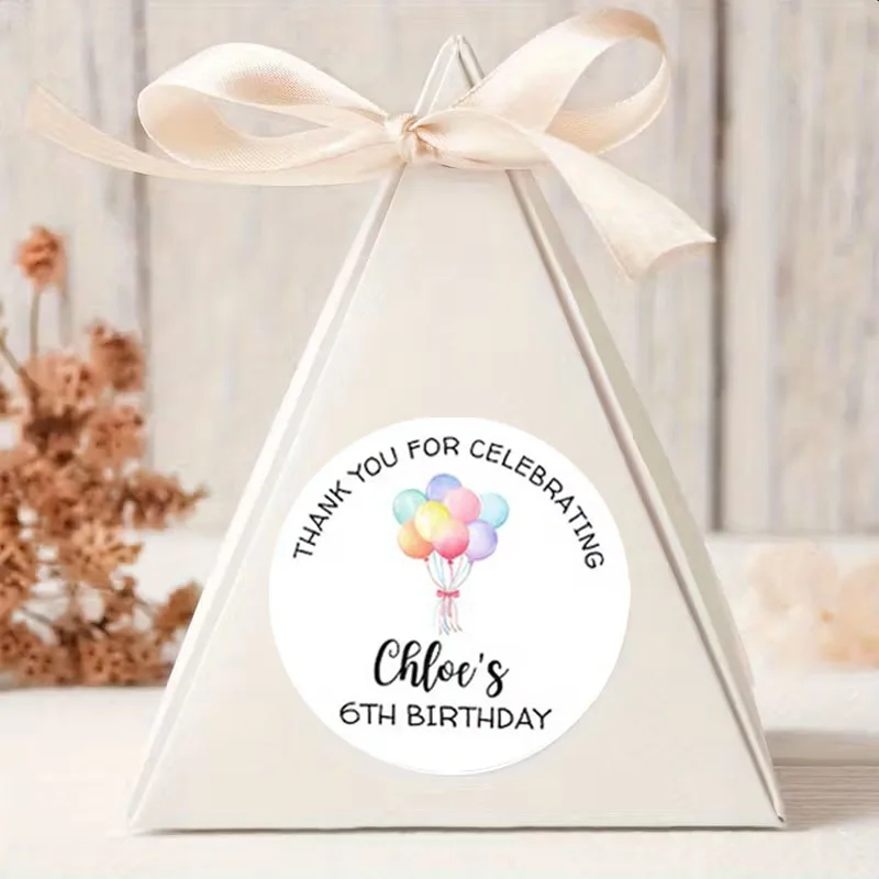 90pcs Custom Personalized Name & Birthday Stickers (For Baptism, Parties & Gift Wrapping)