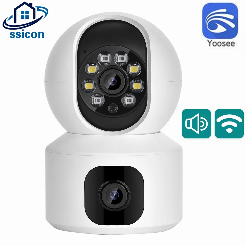 

4MP Dual Lens WIFI Security Camera Yoosee APP Color Night Vision Two Way Audio CCTV Wireless Indoor Smart Home Camera