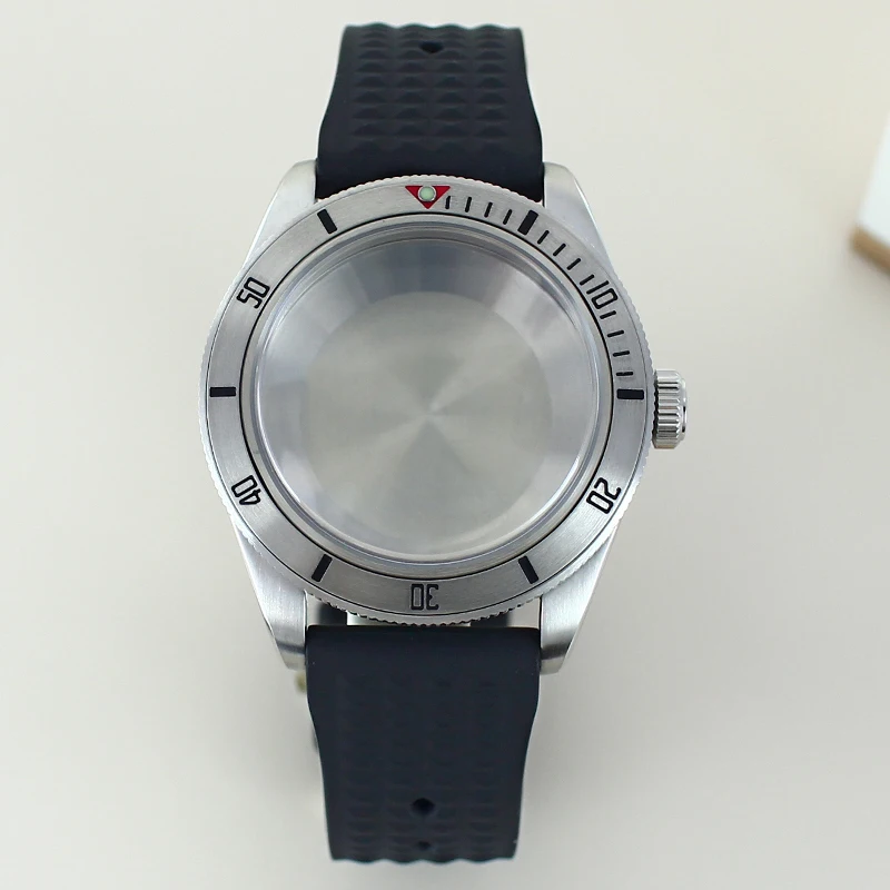 

38.8mm NH35 Watch Case Rubber Strap Sapphire AR Coatingfor For Seiko NH35 NH36 NH34 4R36 Automatic Movement 316L Steel Mod Parts