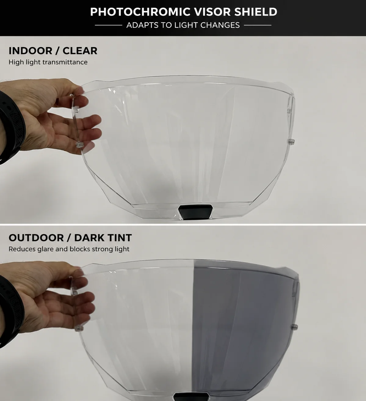 Motorcycle Photochromic Visor Lens for LS2 MX701 Explorer Helmet Shield Replacement Screen - view 3