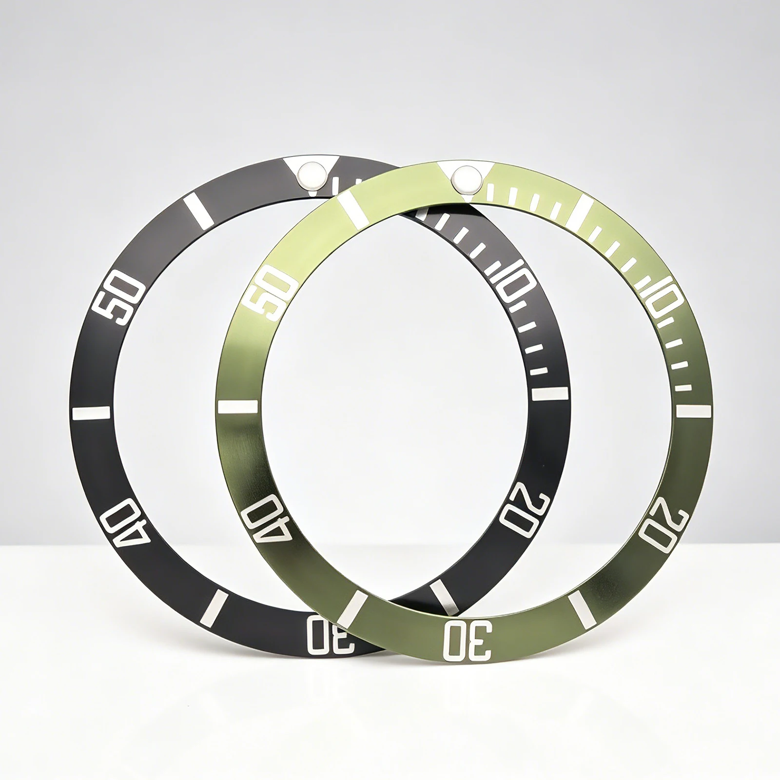 Vintage Aluminum Bezel Insert for RLX Submariner 16610 40mm, Outer 37.5mm / Inner 30.7mm, Aftermarket Replacement Part