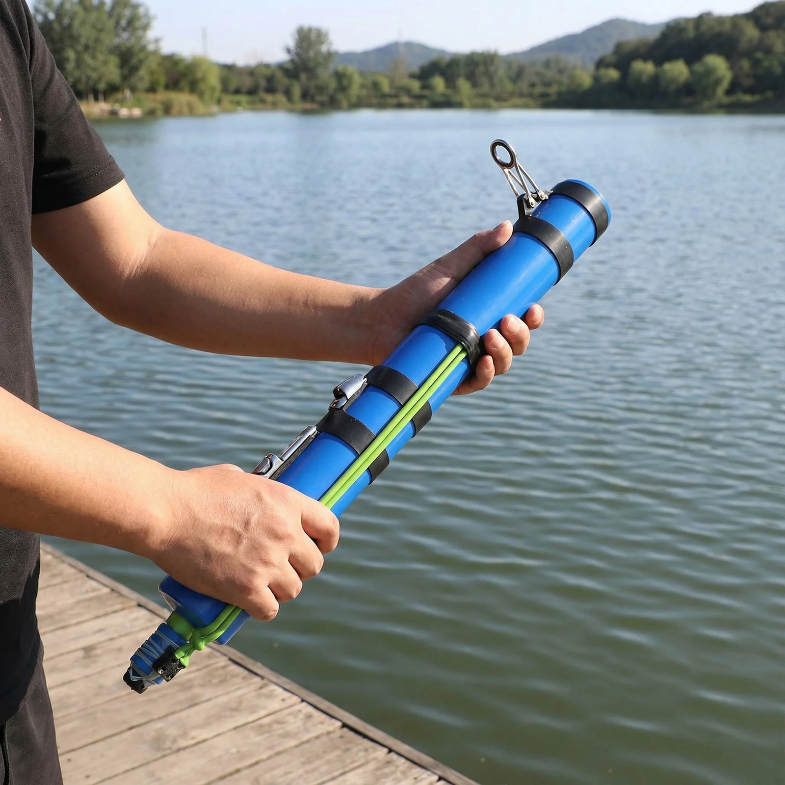 Futterspender für Angelköder im Freien, Köderwurfgerät mit Gummiband, neues Angelzubehör, kompatibel mit verschiedenen Angelrollen