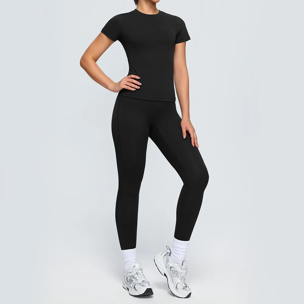 Yoga Set Quick Dry 2 Piece Female Short-sleeved long Pants Outdoor Sportswear Fitness suit Plus Size Sport outfit for woman