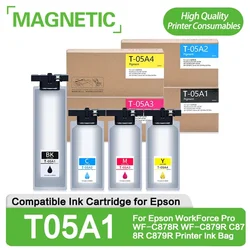 4PCS European T05A1 T05A2 T05A3 T05A4 Ink Cartridge Pigment Ink For Epson WorkForce Pro WF-C878R WF-C879R C878R Printer Ink Bag