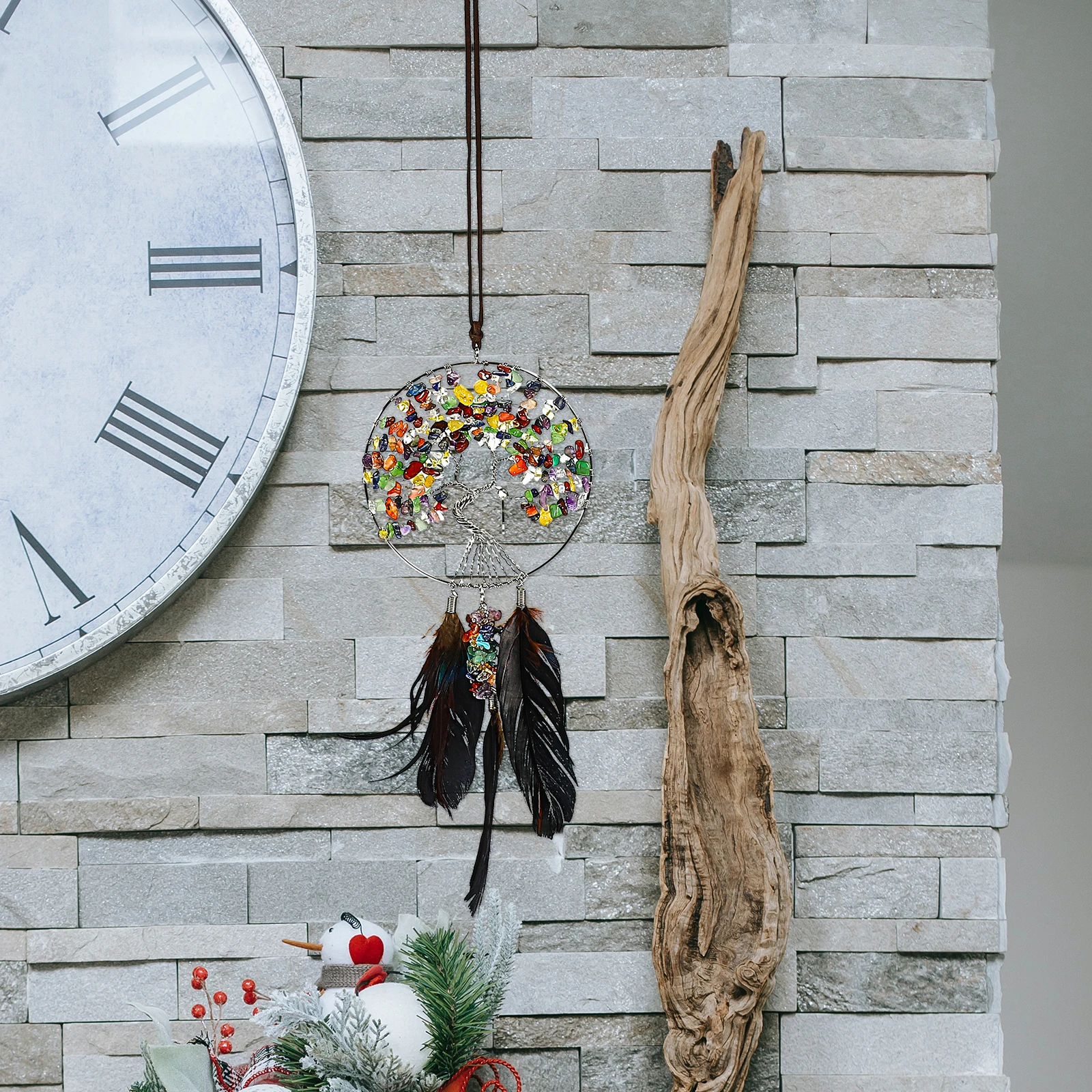 

Love Crystal Decoration Fashion Life Tree Pendant Dreamcatcher Decorations Iron Hanging for Bedroom Adornment