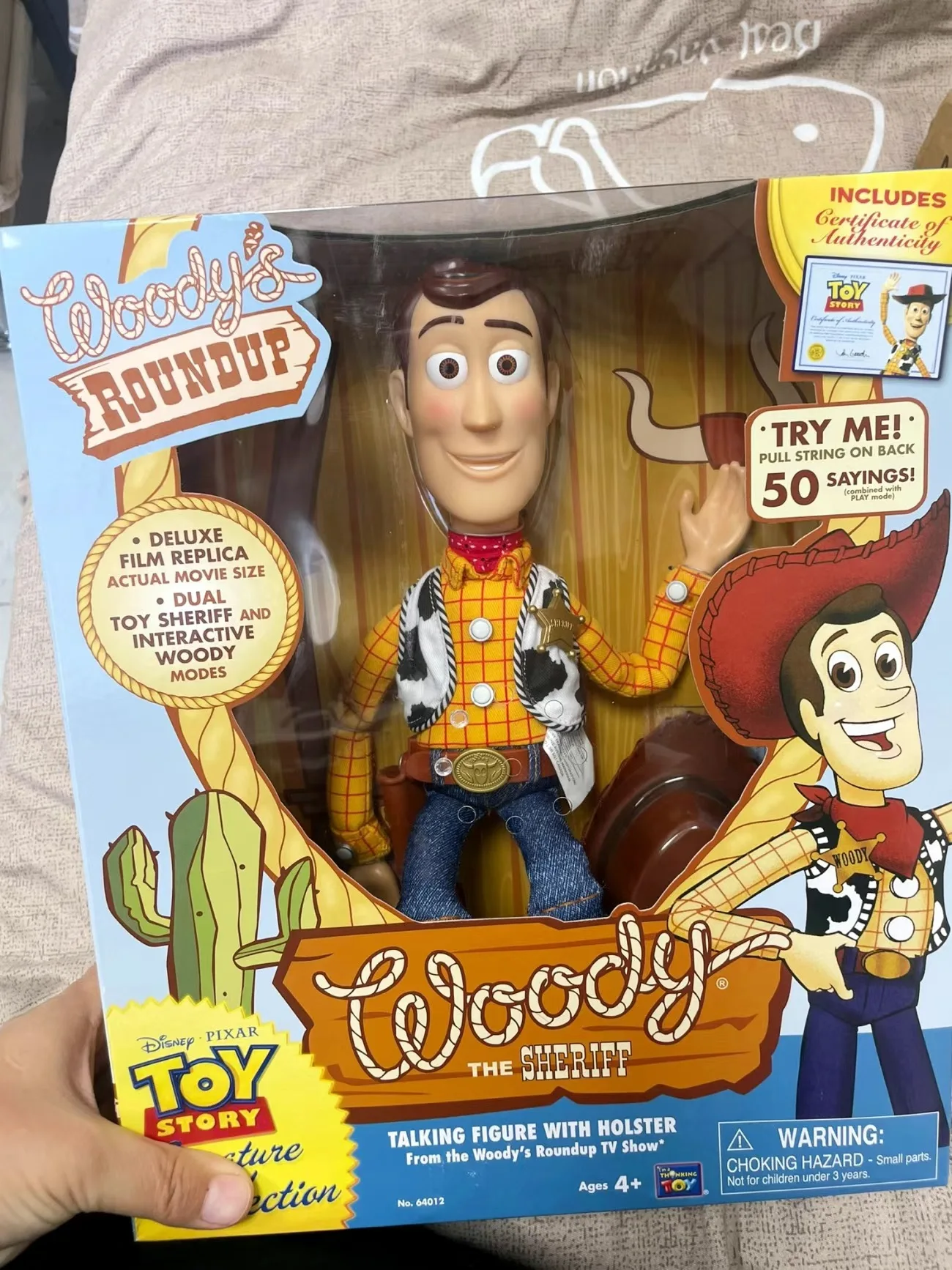 Figurines d'action Disney Pixar Toy Story Woody, 40cm, film anglais, personnage sonore, poupée en tissu, Cowboy, cadeau d'anniversaire pour enfants