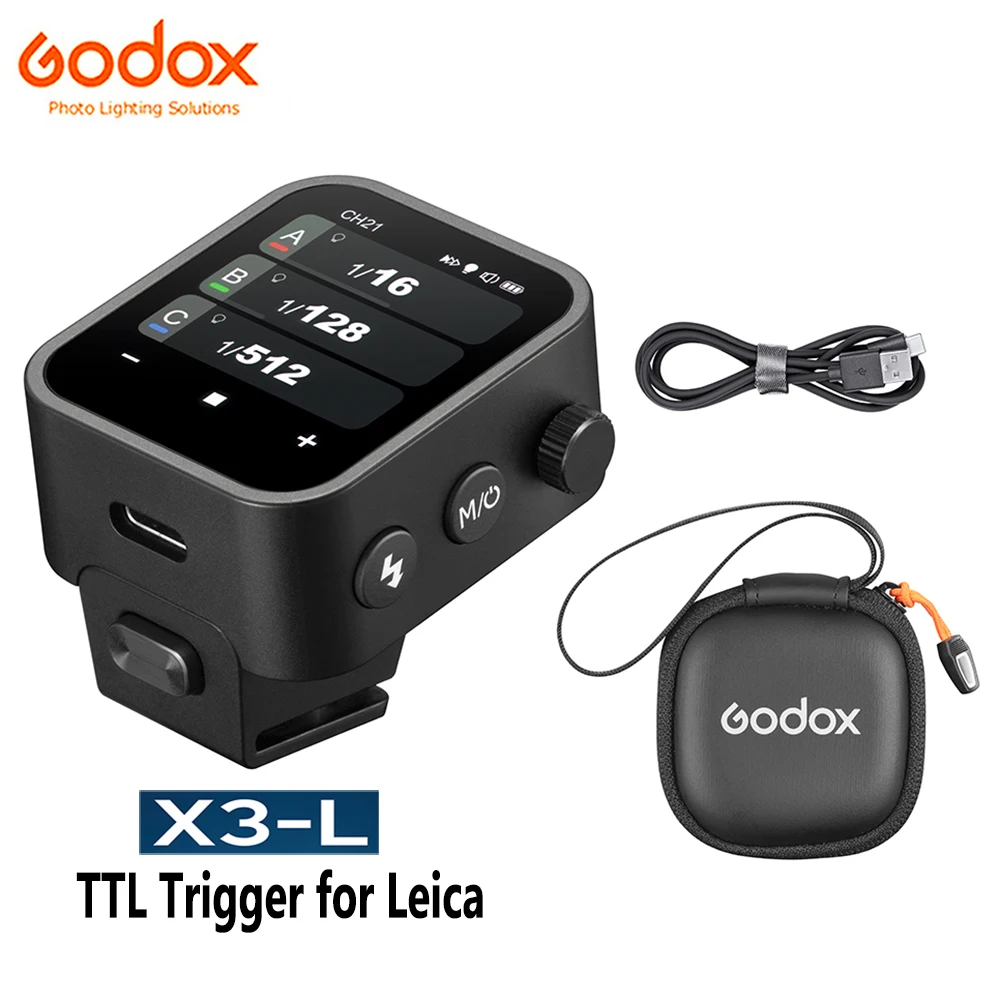 

Godox X3-L TTL HSS OLED Touch Screen 2.4G Wireless Flash Trigger X3 Quick Charge Transmitter X3L for Leica Camera