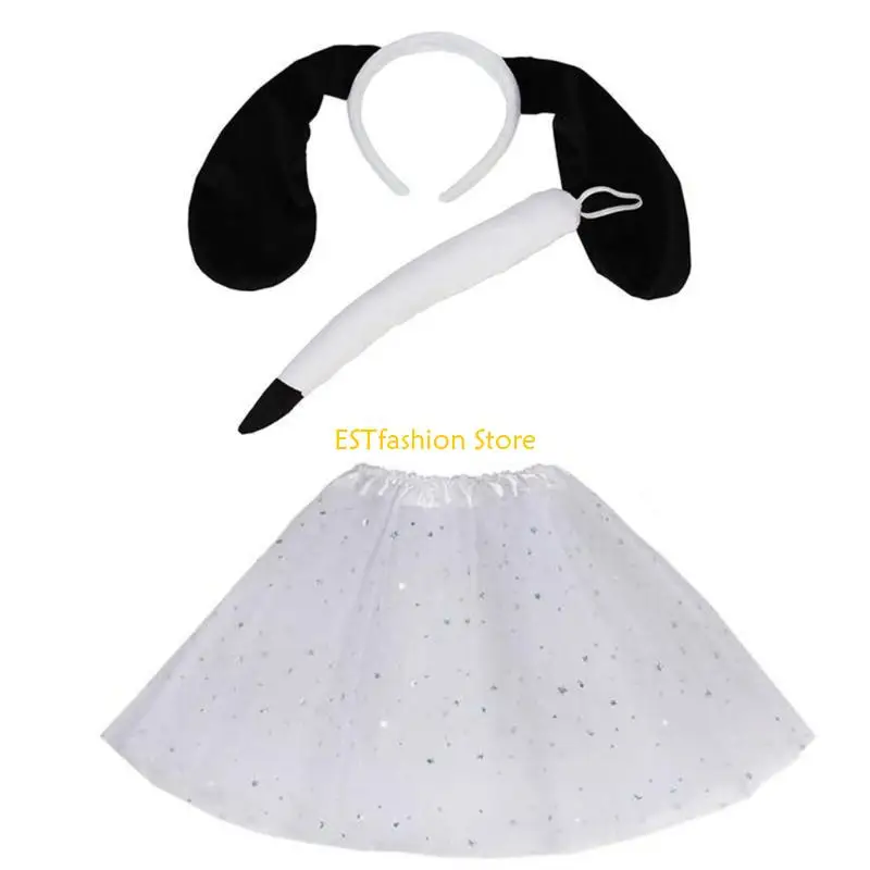 

Y5GC Dog Costume Accessories, Child Halloween Animal Fancy Dress up Outfit