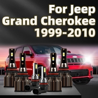2/4/6PCS LED 9005 9006 9145 170W Car Headlight Fog Lights Kit For Jeep Grand Cherokee 1999 2000 2001 2002 2003 2004 2005-2010