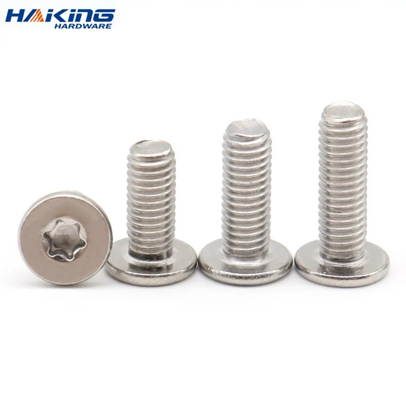 

10pcs/lot M1.6 M2 M2.5 M3 M4 M5 M6 M8 304 Stainless Steel CM Six-Lobe Torx Ultra Thin Super Low Flat Wafer Head Screw Bolt