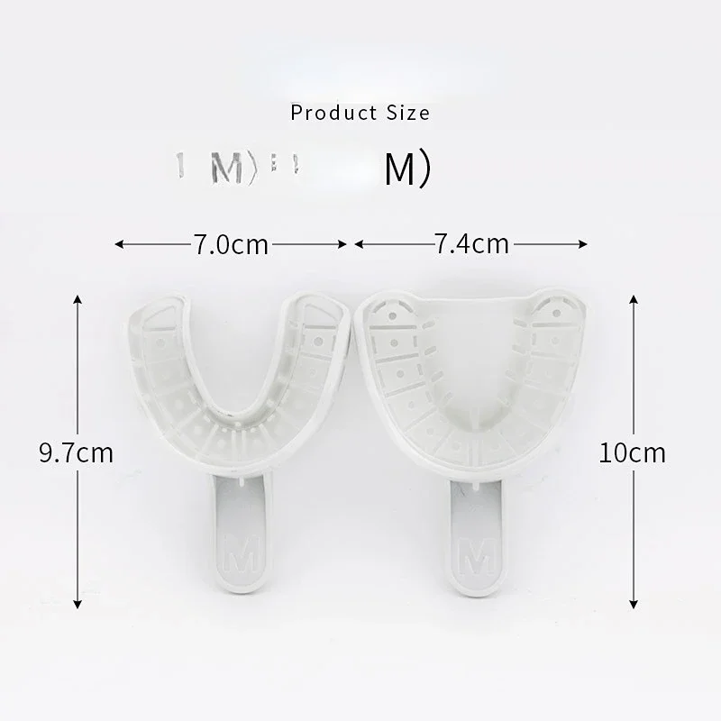 Bandeja de impresión de implante Dental, soporte de dientes de plástico, molde de dentista, accesorios de odontología, bandeja de boca transparente, herramienta de plantación