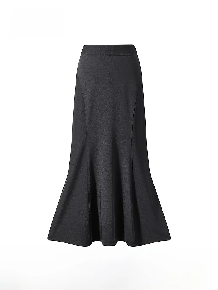 

Юбка Bosideng UPF00 летняя 2026 женская средней длины с изогнутым подолом, вязаная, в стиле пэчворк, с защитой от солнца, асимметричная