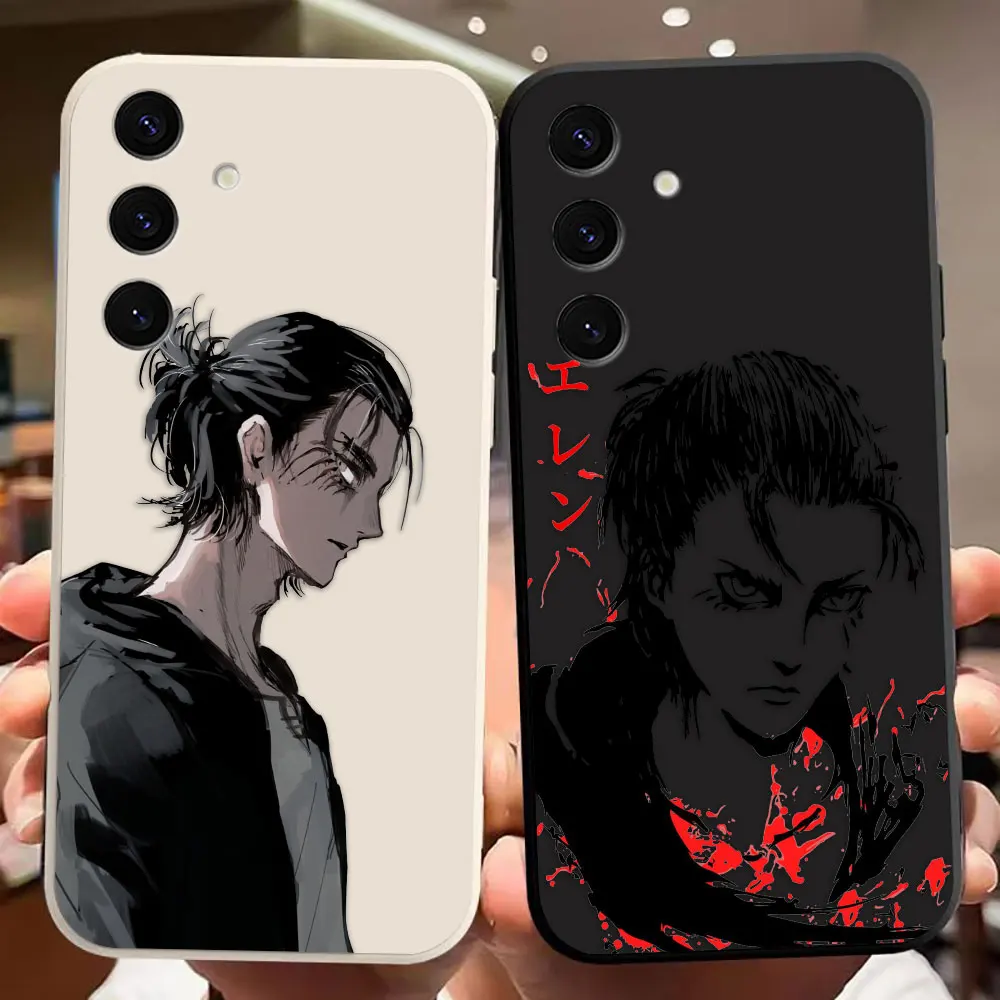 

Anime A-Attack On Titan Eren Phone Case For Samsung Galaxy S25 S24 S23 S22 S21 S20 FE S10 S30 S11 S11E PLUS ULTRA Silicone Case