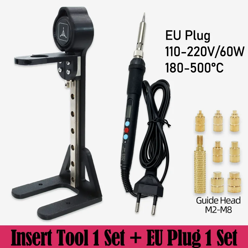 Wärme Set Einsatz Presse Werkzeug Einstellbare Temperatur LCD Lötkolben Spitze Gewinde Einsätze Mutter Eingebettet Kit für 3d Drucker Kunststoff – Detail 11