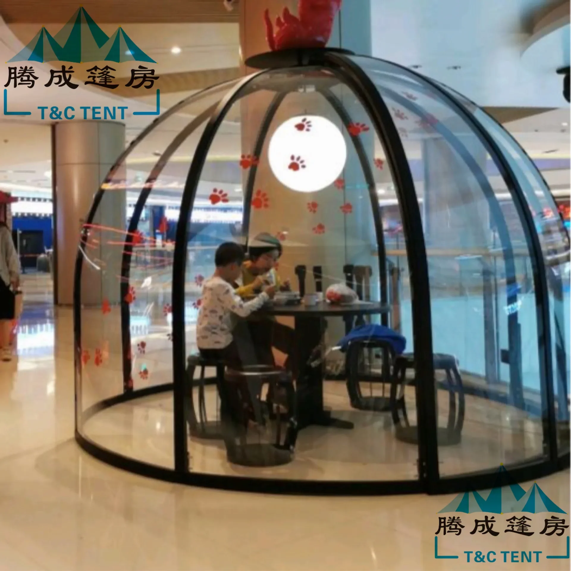 

Direct selling outdoor round transparent pc starry sky room net red glass bubble room dining box ball tent room camping