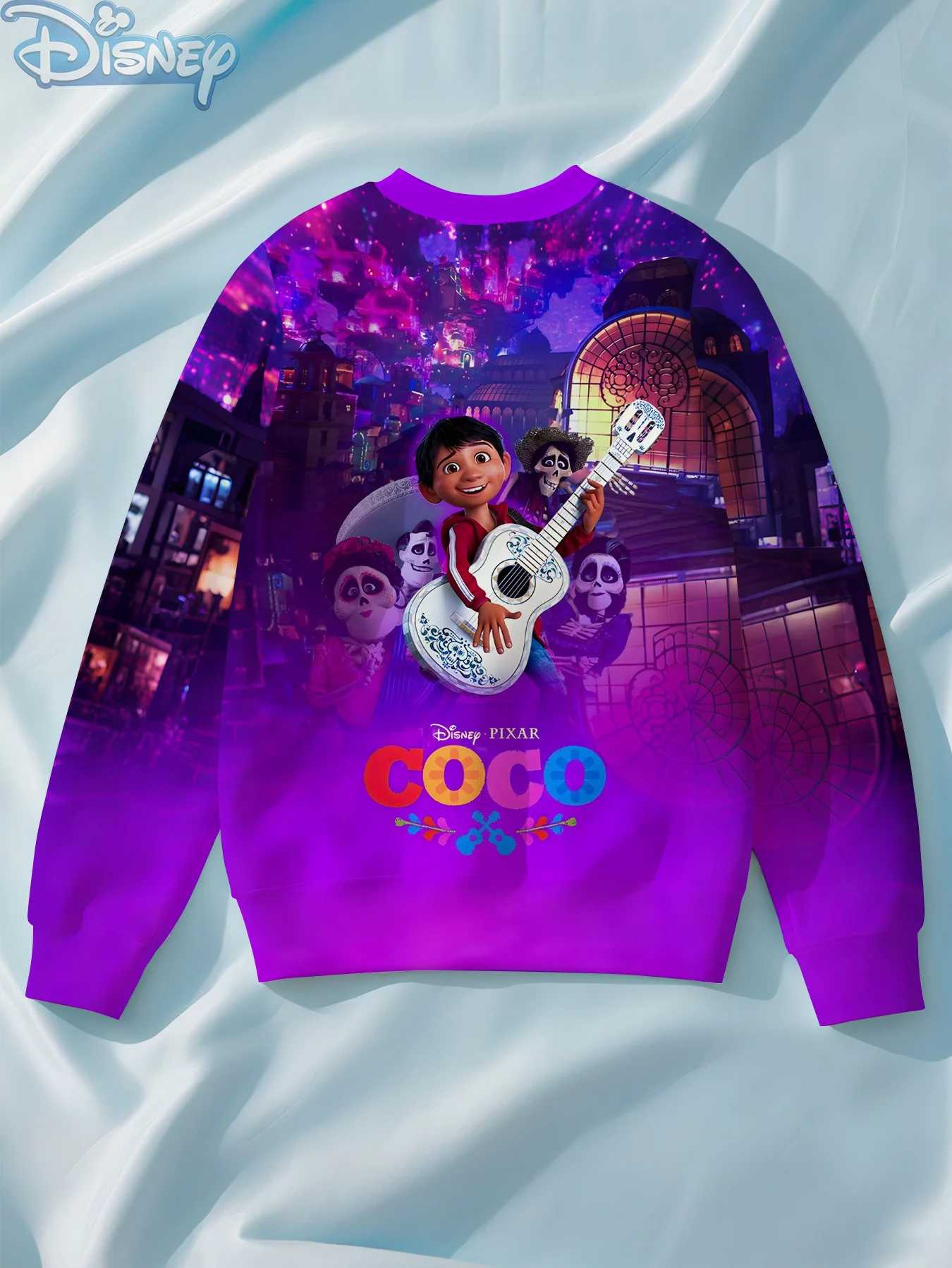 سويت شيرت ديزني للأطفال بطبعات كوكو ثلاثية الأبعاد، ملابس يومية للأطفال، ملابس خارجية للخريف والشتاء، ملابس الوالدين والطفل